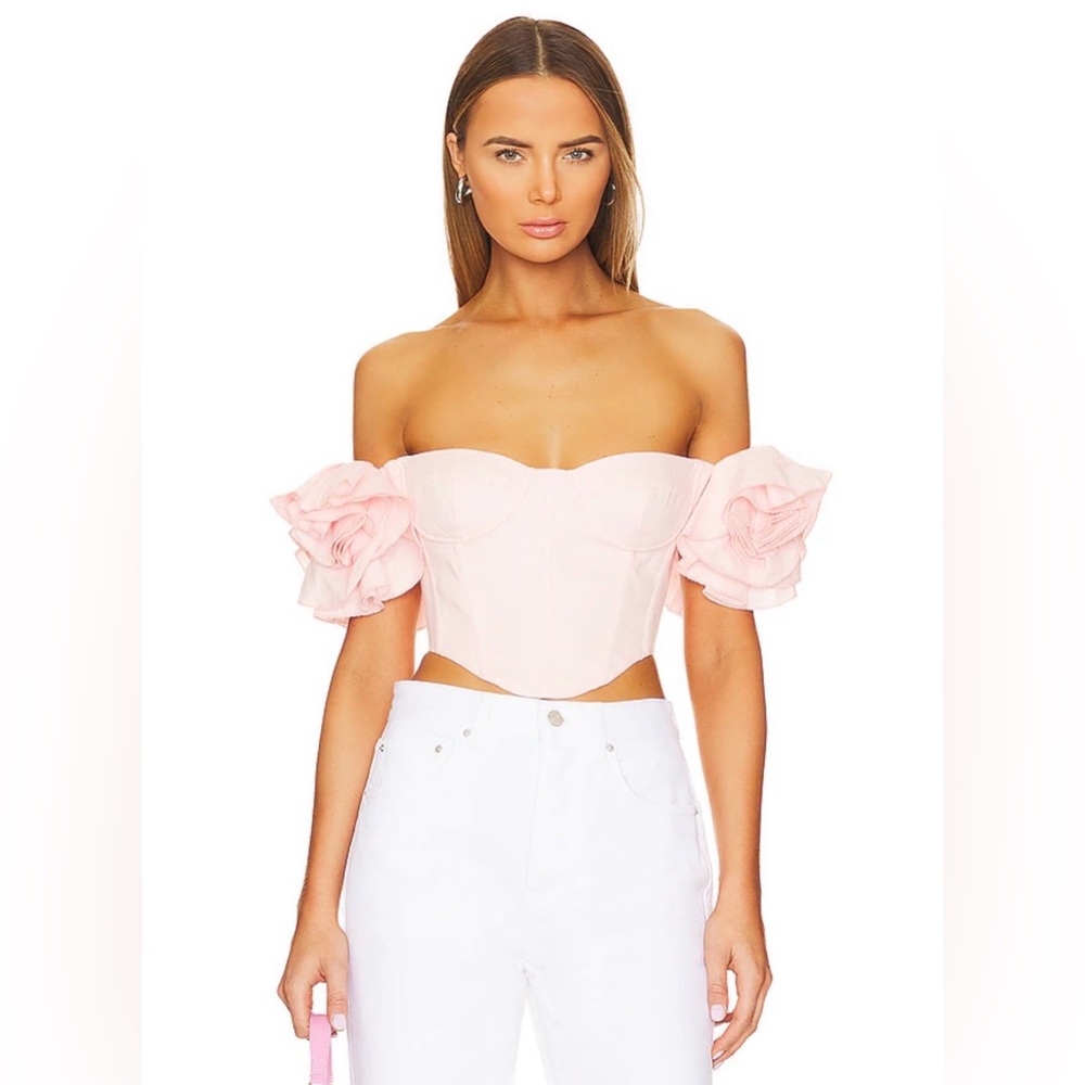 Bardot Sigma Corset Top in Soft Pink